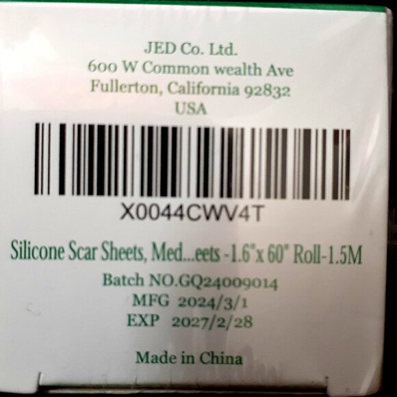 NEW IN BOX!! Silicone Scar Sheets 1.6" by 60” Roll Exp 2-28-2027 - Reduce Scars - Picture 6 of 7